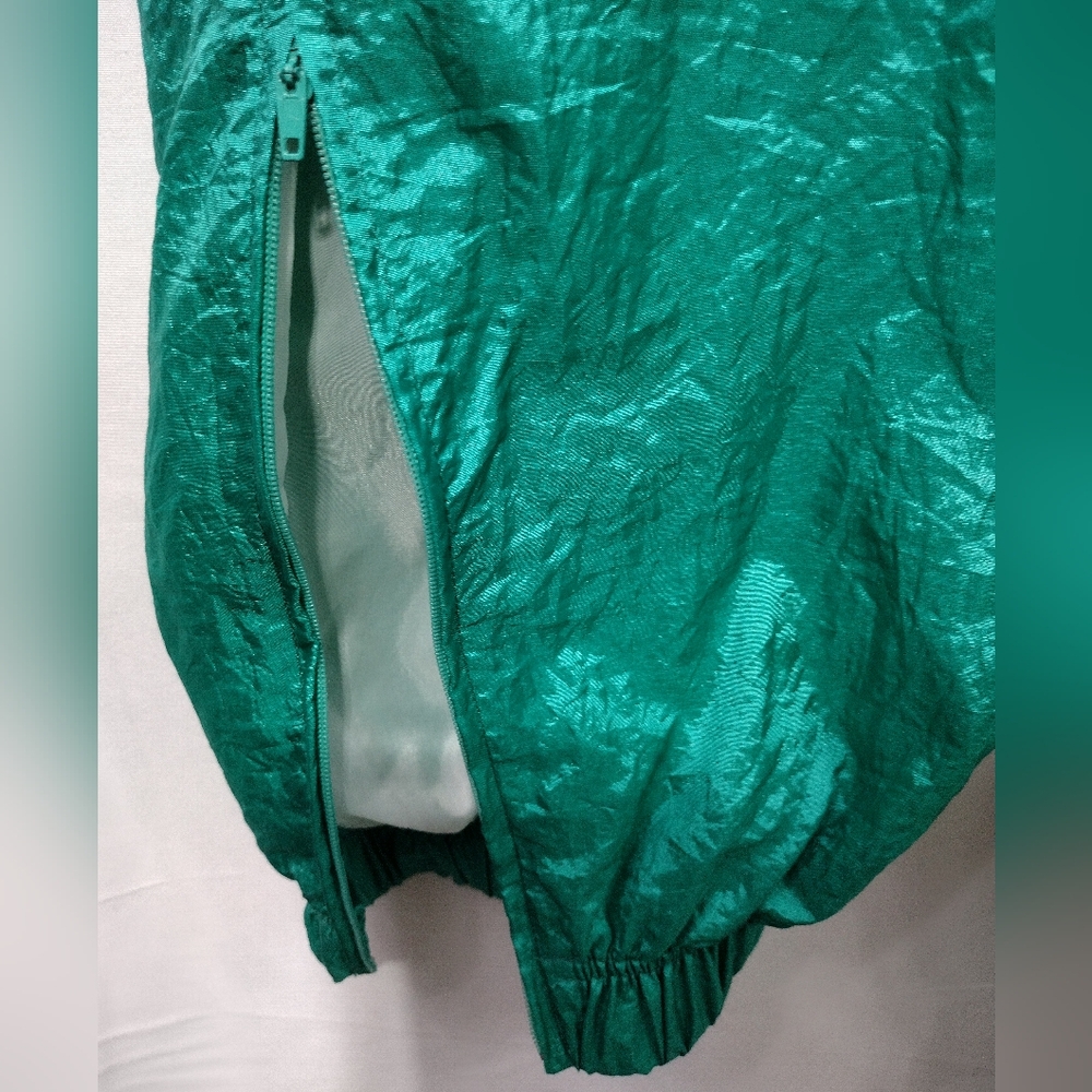 Vintage Kuma Sport Colorblock Windbreaker Set Womens M Green Boho Retro 80s 90s - Picture 9 of 13